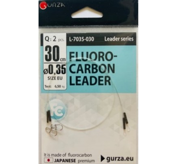 Поводок GURZA Fluorocarbon Leader 30см #0.60 (2шт)