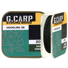 Поводочный материал GC G.Carp Strong Braid Hooklink X6 20м 15lb Dark Green