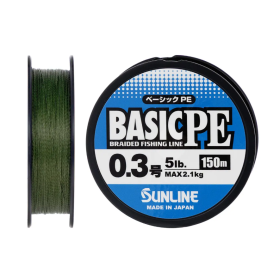 Шнур Sunline Basic PE 150m (Dark Green) #0.3/0.094mm 5lb/2.1kg