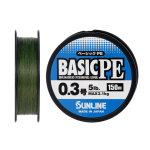 Шнур Sunline Basic PE 150m (Dark Green) #0.8/0.153mm 12lb/6kg