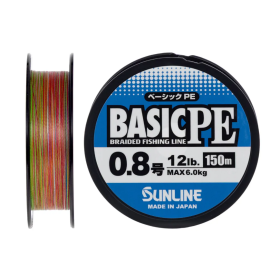 Шнур Sunline Basic PE 150m (Multi Color) #1.0/0.171mm 16lb/7.7kg