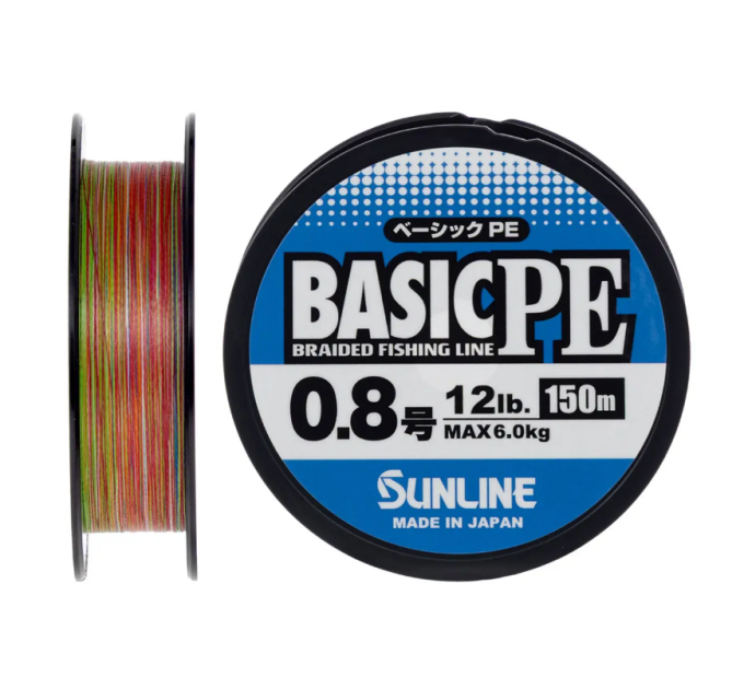Шнур Sunline Basic PE 150m (Multi Color) #1.0/0.171mm 16lb/7.7kg