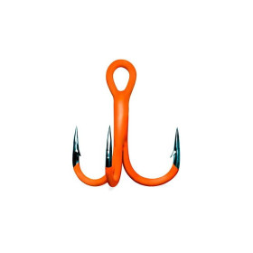Крючок GURZA ROUND TREBLE ST-36 UV ORANG #2 3 шт