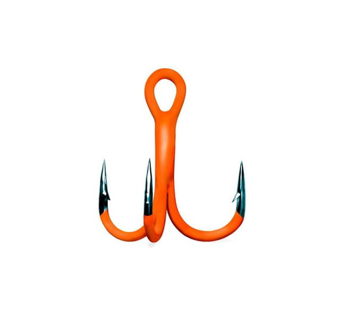 Крючок GURZA ROUND TREBLE ST-36 UV ORANG #6 3 шт