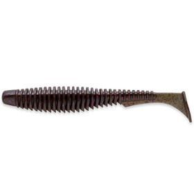 Силикон FishUp U-Shad 3.5" (8pcs.), #050 - Green Pumpkin Brown/Red & Purple