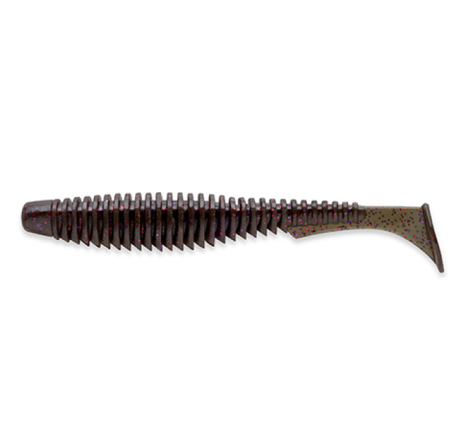 Силикон FishUp U-Shad 3.5" (8pcs.), #050 - Green Pumpkin Brown/Red & Purple