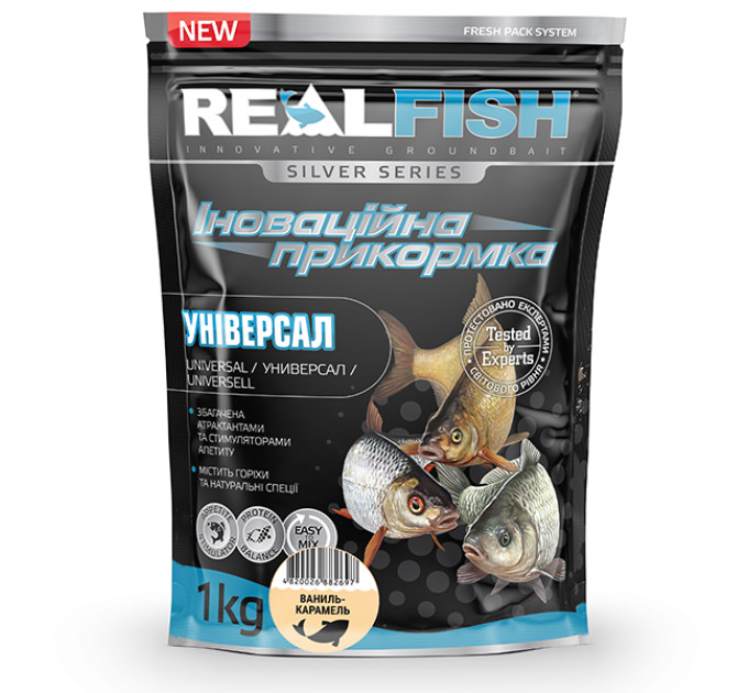 Прикормка Real Fish  УНИВЕРСАЛ ВАНИЛЬ-КАРАМЕЛЬ