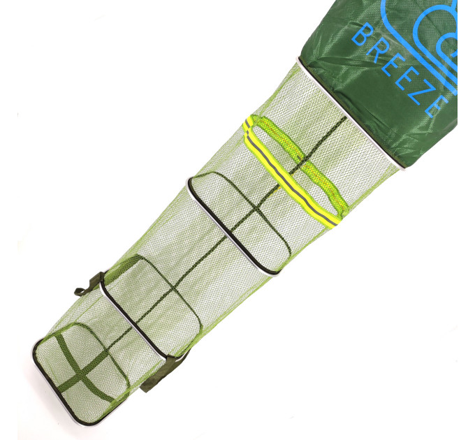 Садок карповый BREEZE 2.0m 30cm x 40cm, алюминиевые прямоугольные кольца, прорезиненая сетка