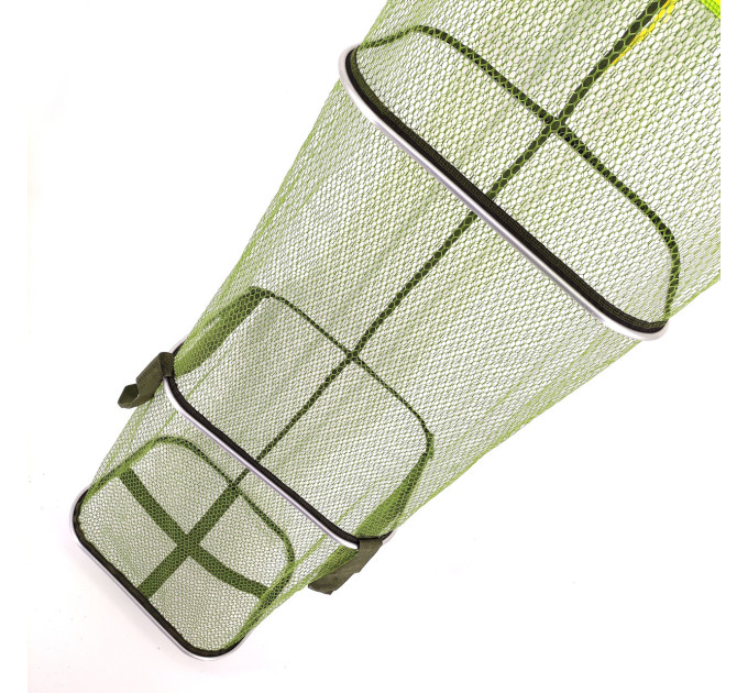 Садок карповый BREEZE 2.0m 30cm x 40cm, алюминиевые прямоугольные кольца, прорезиненая сетка