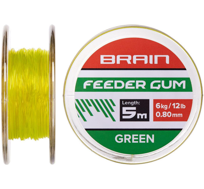Фидергам Brain Feeder Gum 0.8mm 12lb/6kg green