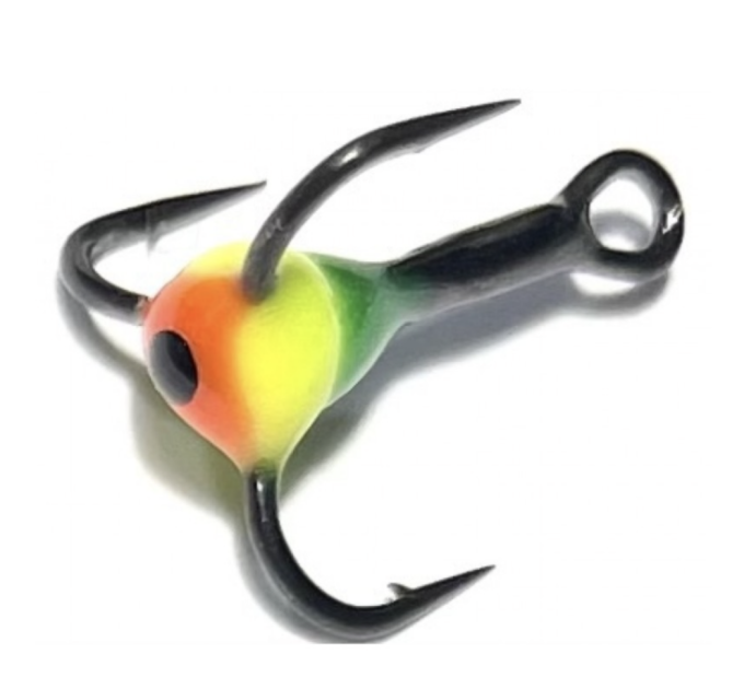 Гачок трійник з глазком і каменем №08 #3