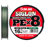 Шнур SUNLINE Siglon PE X8 150m темно-зелений #0.6/0.132mm 10lb/4.5kg