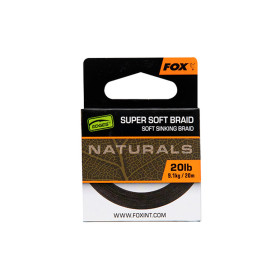 Поводковый материал FOX Naturals Soft Braid Hooklength 20м 35lb