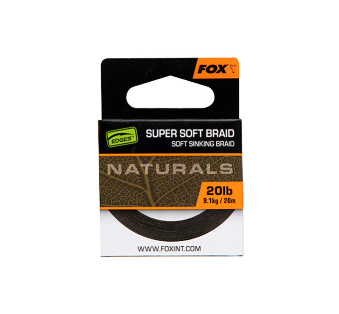 Поводковый материал FOX Naturals Soft Braid Hooklength 20м 20lb
