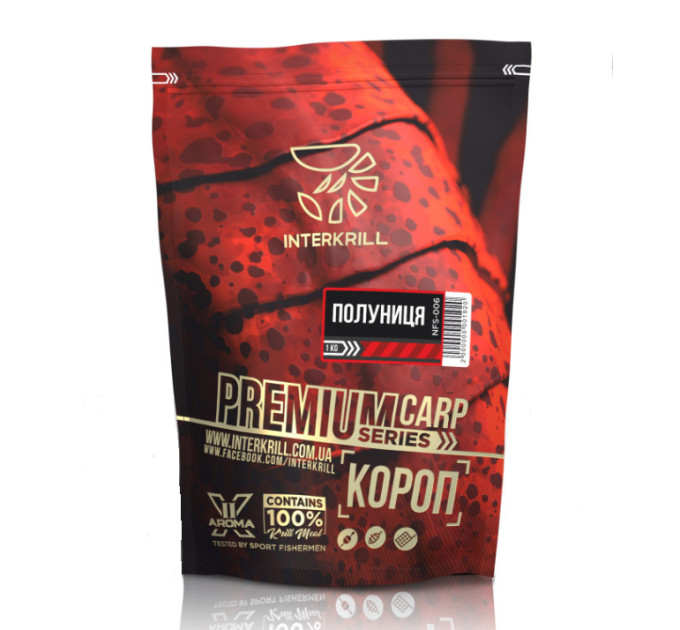 Прикормка Interkrill Премиум Карп-Клубника 1кг