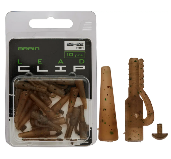 Безопасная клипса Brain Lead Clip With Cone 25+22mm Camo (10 шт/уп) SGXA-CA02