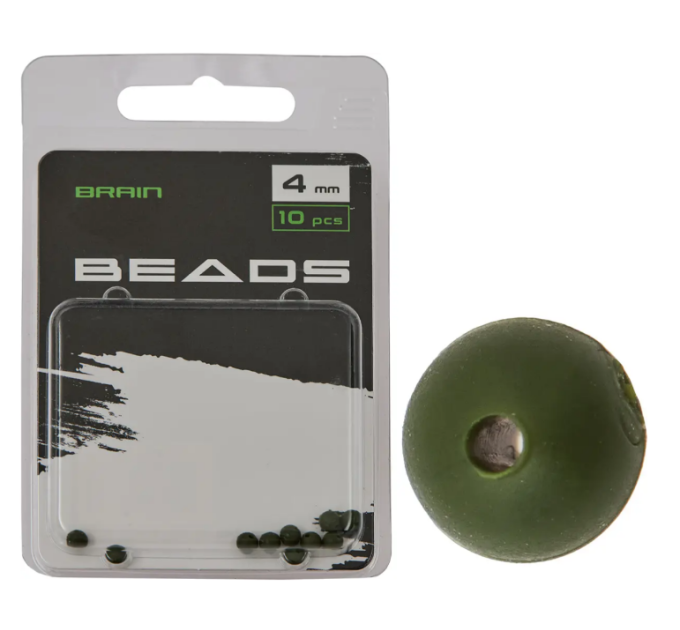 Бусины Brain Beads 4mm (10 шт/уп) Green SGXA-9240-4