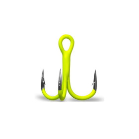 Крючок GURZA ROUND TREBLE ST-36 UV CHARTREUSE #1 3 шт