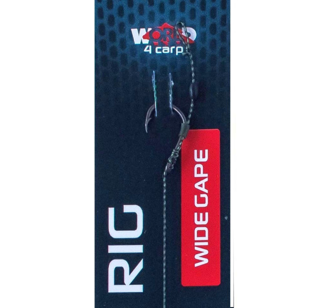 Готовый поводок World4Carp Classic hair rig, крючок Wide Gape №6
