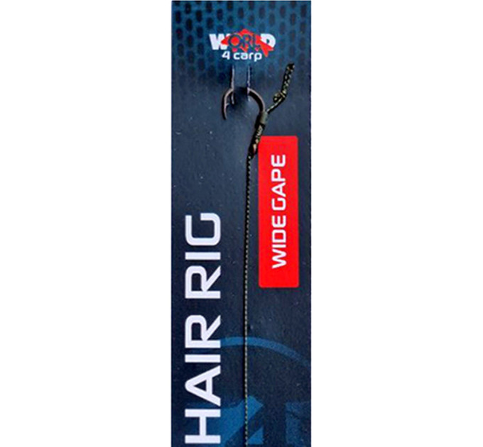 Готовый поводок World4Carp Pop up hair rig, крючок Wide Gape №8