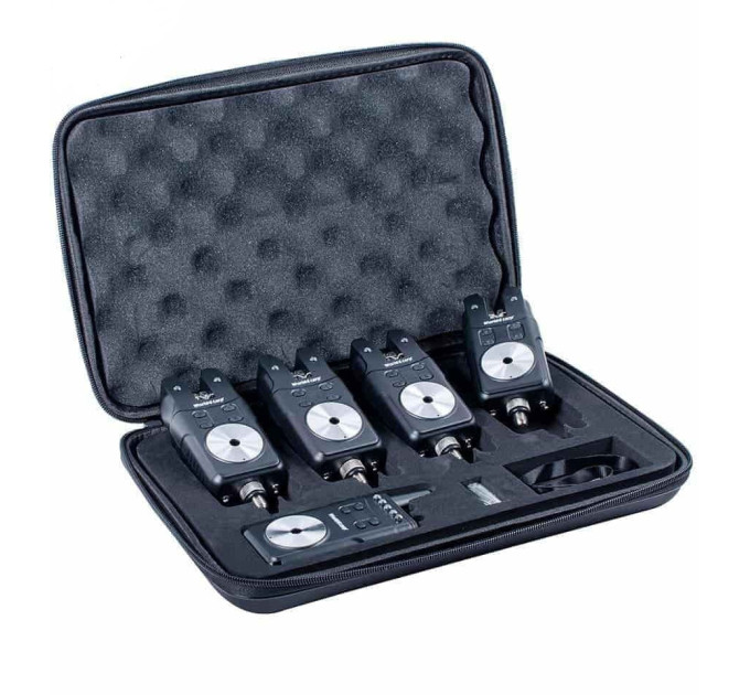 Набор сигнализаторов World4Carp FA214-4 с пейджером 4+1