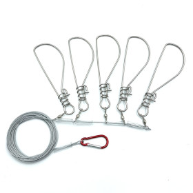 Кукан трос 5 карабінів #28-05 Кукан трос 5 карабінів #28-05