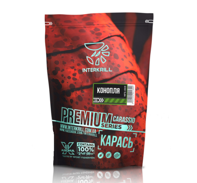 Прикормка Interkrill Премиум Карась-Конопля 1кг