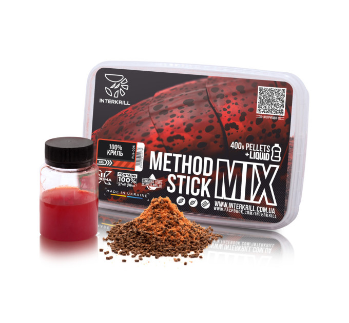 Пеллетс INTERKRILL Method Stick Mix 100% Криль 400г