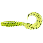 Силикон FishUp Fancy Grub 1" (12pcs.), #055 - Chartreuse/Black