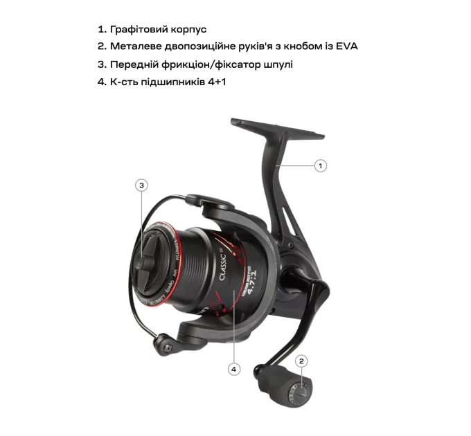 Катушка Brain Classic SE 4000S 4+1BB 5.0:1